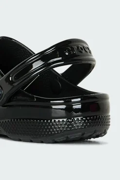 CLASSIC HIGH SHINE CLOG - Sandales plates | Noir