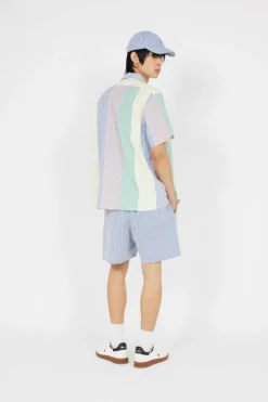Classic Striped Seersucker Camp Shirt - Chemise | Multicolore