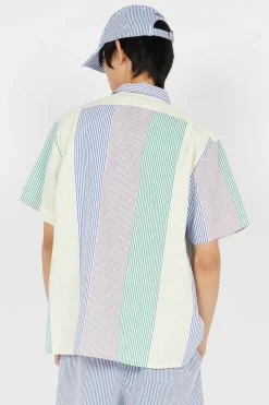 Classic Striped Seersucker Camp Shirt - Chemise | Multicolore