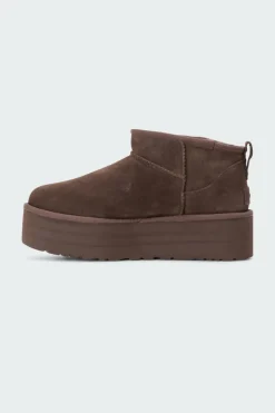 CLASSIC ULTRA MINI PLATFORM - Bottes | Marron