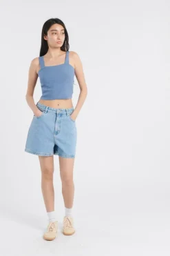 COCO DENIM SHORT - Short | Bleu