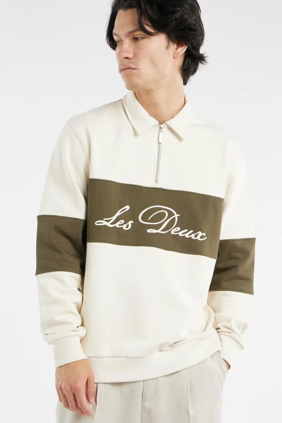 CORY ZIP RUGBY - Polo | Beige