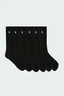 Cotton-Blend Crew Sock 6-Pack - Chaussettes | Noir