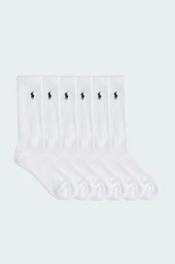 Cotton-Blend Crew Sock 6-Pack - Chaussettes | Blanc