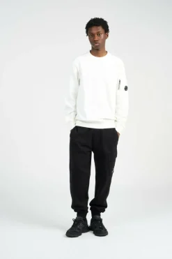 CREW NECK IN DIAGONAL RAISED FLEECE - Sweatshirt | Blanc