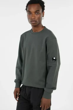 CREW NECK IN DIAGONAL RAISED FLEECE - Sweatshirt | Kaki