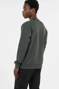 CREW NECK IN DIAGONAL RAISED FLEECE - Sweatshirt | Kaki