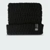 CROCHET SQUARE BEANIE - Bonnet | Noir