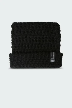 CROCHET SQUARE BEANIE - Bonnet | Noir