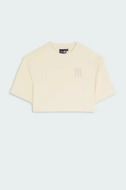 CROP TEE NEYYAN L - T-shirt | Beige