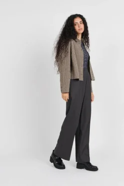 CROPPED SHIRT JACKET - Chemise | Marron