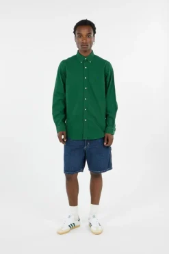 Custom Fit Garment-Dyed Oxford Shirt - Chemise | Vert