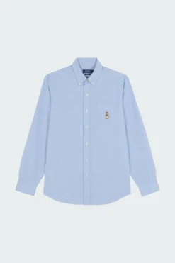 Custom Fit Polo Bear Oxford Shirt - Chemise | Bleu