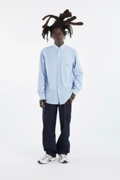 Custom Fit Polo Bear Oxford Shirt - Chemise | Bleu