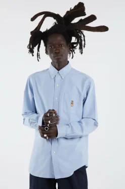 Custom Fit Polo Bear Oxford Shirt - Chemise | Bleu