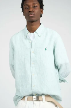 Custom Fit Striped Linen Shirt - Chemise | Multicolore