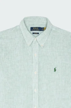 Custom Fit Striped Linen Shirt - Chemise | Multicolore