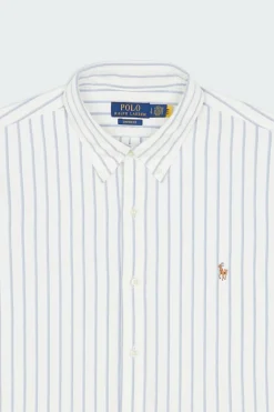 Custom Fit Striped Oxford Shirt - Chemise | Blanc