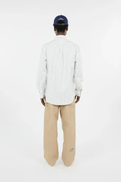 Custom Fit Striped Oxford Shirt - Chemise | Blanc