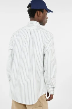 Custom Fit Striped Oxford Shirt - Chemise | Blanc