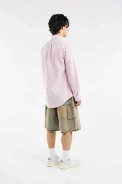 Custom Fit Striped Oxford Shirt - Chemise | Rose