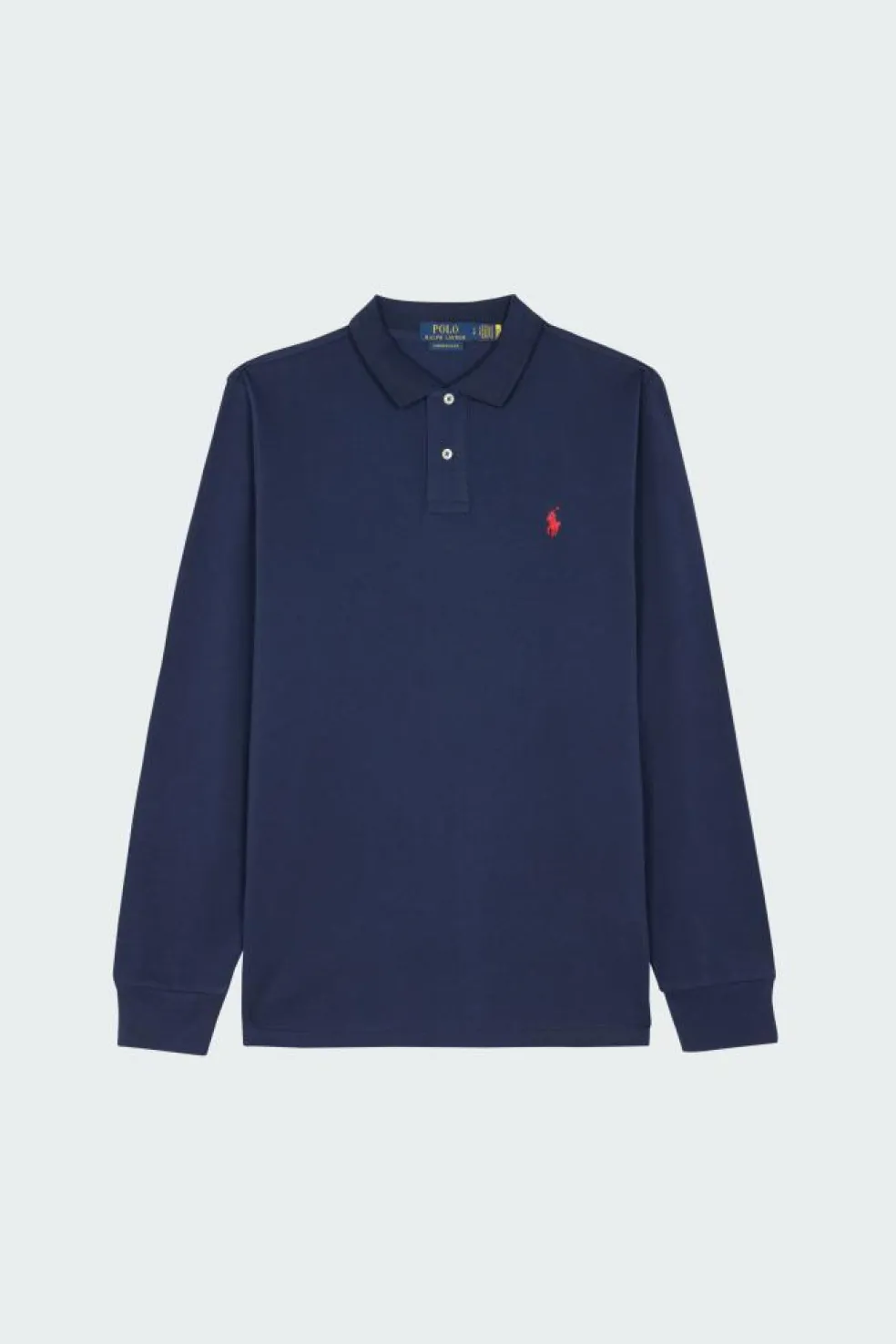 Custom Slim Fit Mesh Polo Shirt - Polo | Bleu