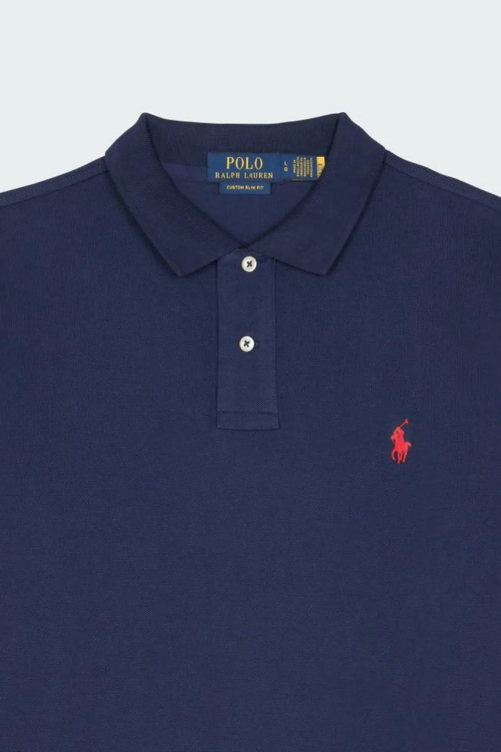Custom Slim Fit Mesh Polo Shirt - Polo | Bleu