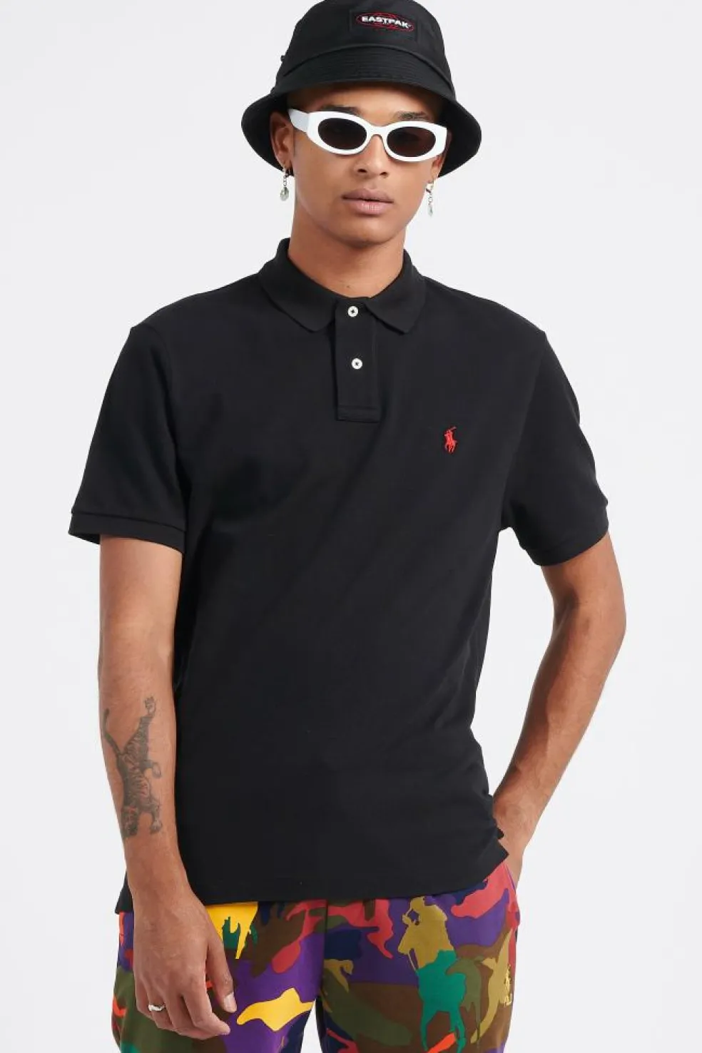 Custom Slim Fit Mesh Polo Shirt - Polo manches courtes | Noir
