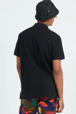 Custom Slim Fit Mesh Polo Shirt - Polo manches courtes | Noir