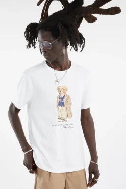 Custom Slim Fit Polo Bear Jersey T-Shirt - T-shirt | Blanc