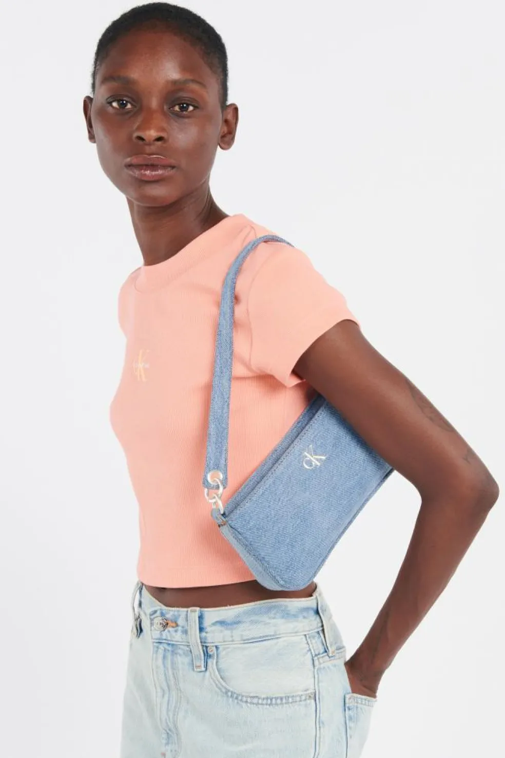 DENIM SHOULDER POUCH - Sac porté épaule | Bleu