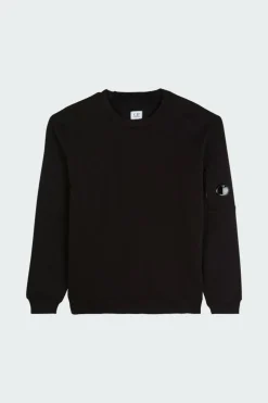 DIAGONAL RAISED FLEECE CREW NECK LENS SWEATSHIRT - Sweatshirt | Noir