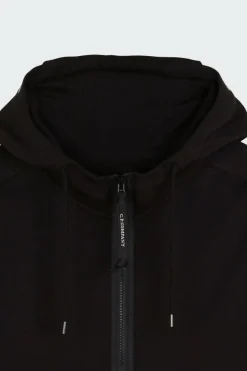 DIAGONAL RAISED FLEECE GOGGLE - Hoodie zippé | Noir