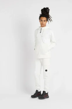 DIAGONAL RAISED FLEECE GOGGLE - Hoodie zippée | Blanc