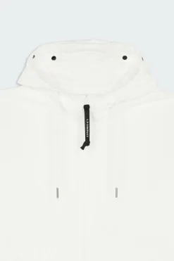 DIAGONAL RAISED FLEECE GOGGLE - Hoodie zippée | Blanc