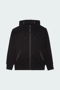 DIAGONAL RAISED FLEECE GOGGLE - Hoodie zippée | Noir