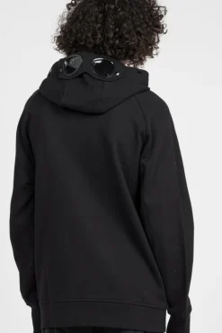 DIAGONAL RAISED FLEECE GOGGLE - Hoodie zippée | Noir