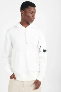 DIAGONAL RAISED FLEECE HOODED - Hoodie | Blanc