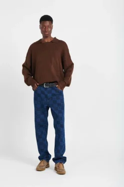 DIAMOND KNIT - Pull | Marron