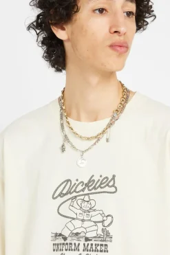 DICKIES ROPE CENTER LOGO SS TEE - T-shirt | Beige