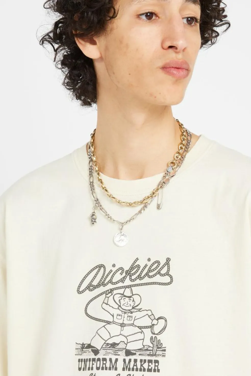 DICKIES ROPE CENTER LOGO SS TEE - T-shirt | Beige
