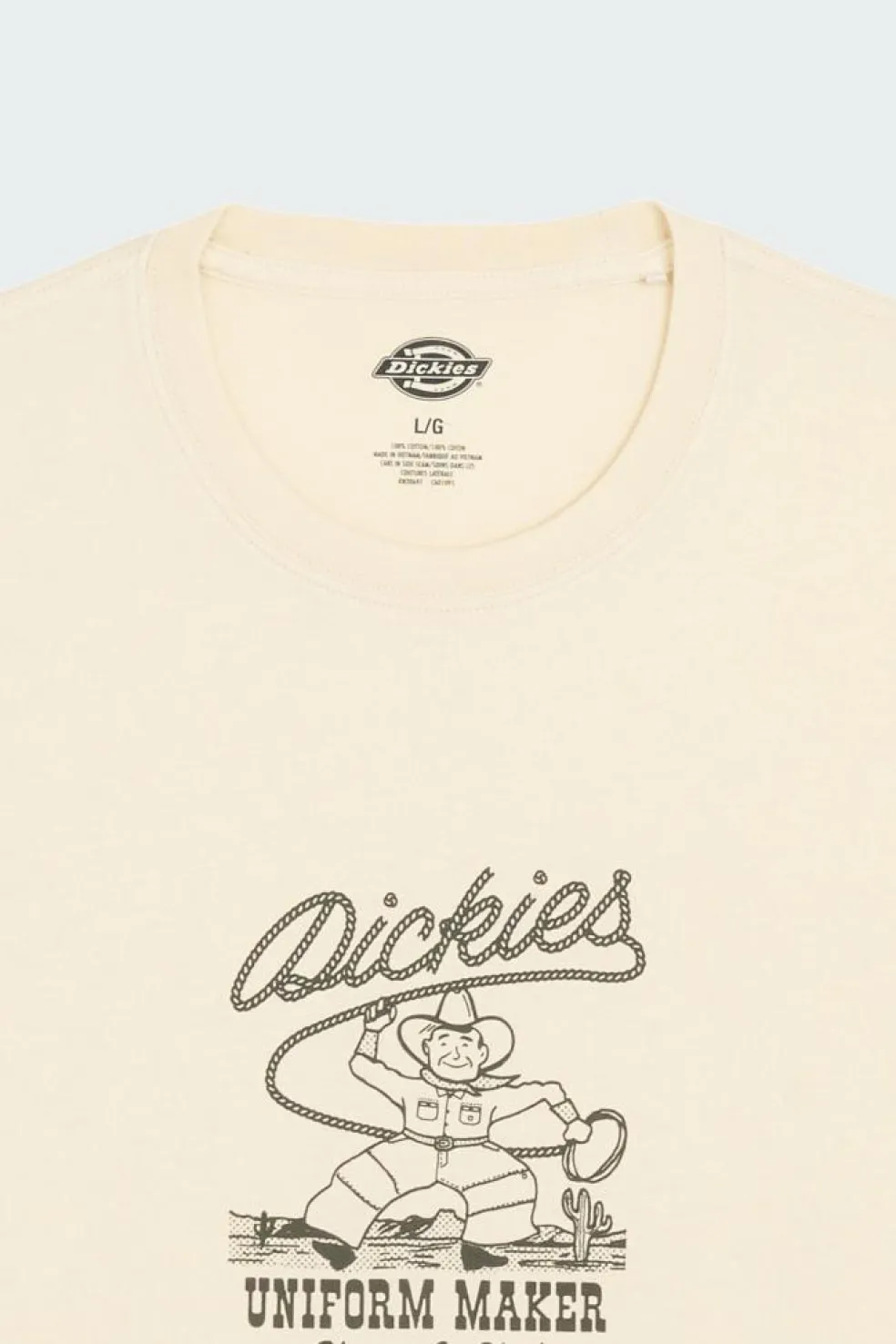 DICKIES ROPE CENTER LOGO SS TEE - T-shirt | Beige