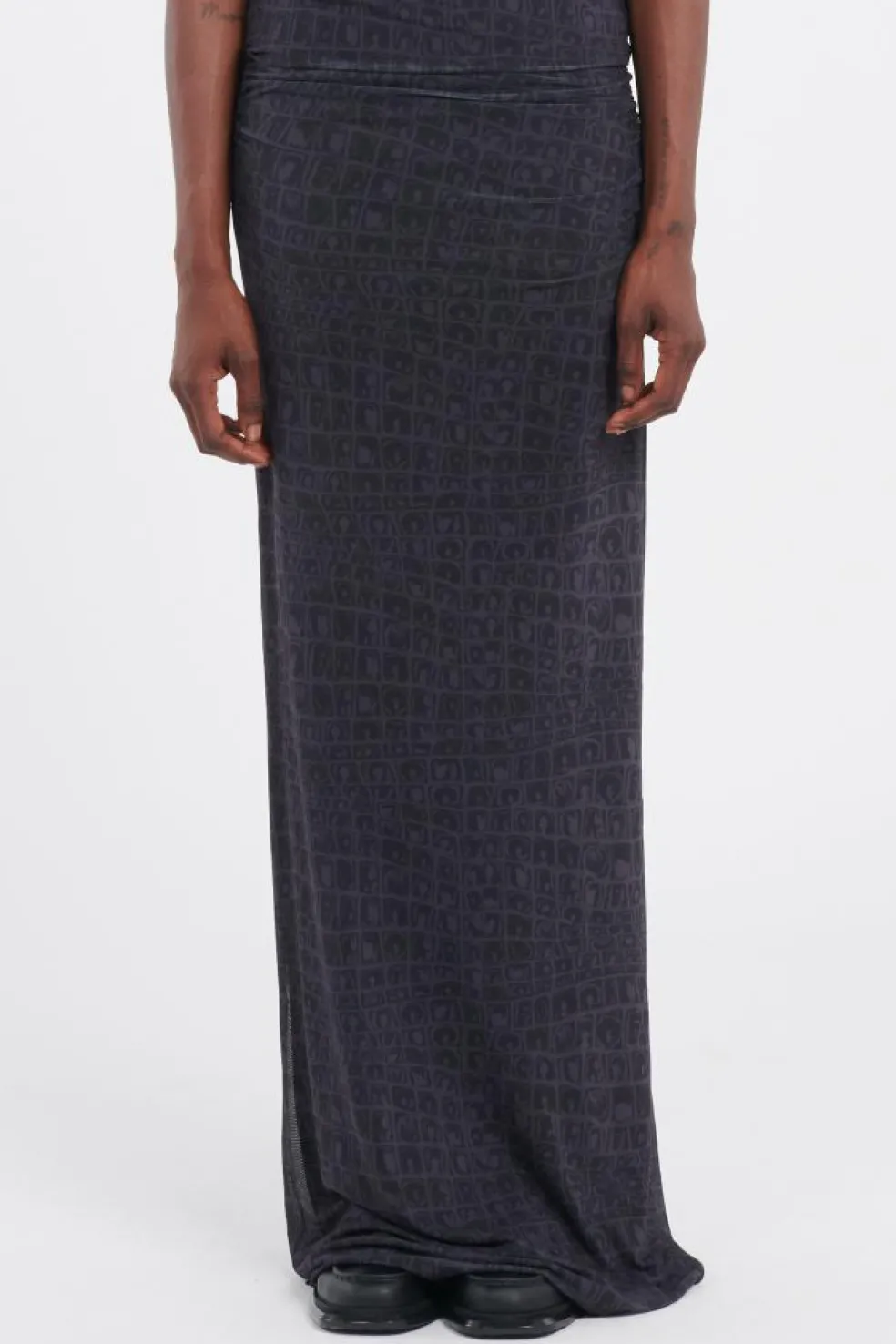 DIGITAL CROC SKIRT - Robe | Noir