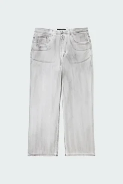 DIRTY WASHED WIDE DENIM PANTS - Jean | Noir