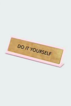 Do It Yourself Deskplate Sign - Plaque de bureau | Multicolore