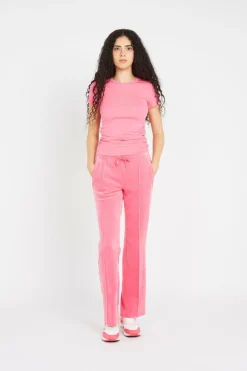 DOT RUCHED SS FIITTED TEE - T-shirt | Rose