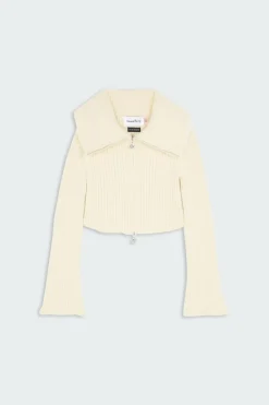 DOUBLE COLLAR PEGGY - Top | Beige