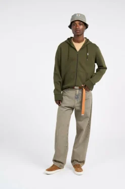 Double-Knit Full-Zip Hoodie - Hoodie zippé | Kaki