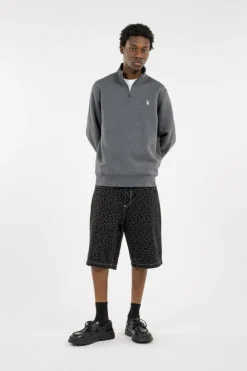 Double-Knit Quarter-Zip Pullover - Sweatshirt | Gris