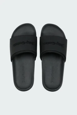 EMBOSSED SLIDER - Sandales | Noir